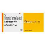 ロプレッサー Lopresor50、メトプロロール酒石酸塩50mg 箱